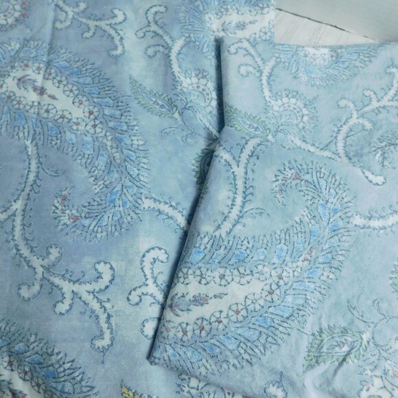 LRL Ralph Lauren Karina Paisley 3P king duvet cover shams set 100% Cotton Blue - Picture 7 of 9